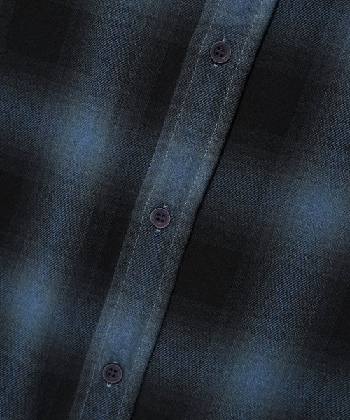 Dying Checkered Shirt Navy