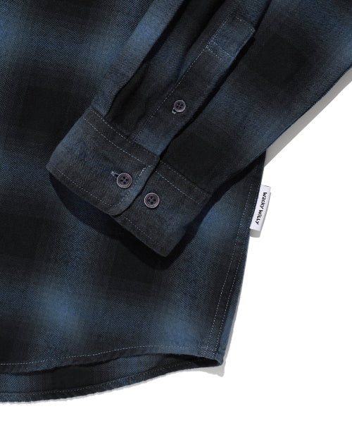 Dying Checkered Shirt Navy