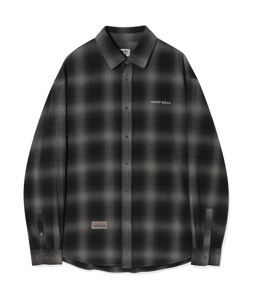 Dying Checkered Shirt Gray