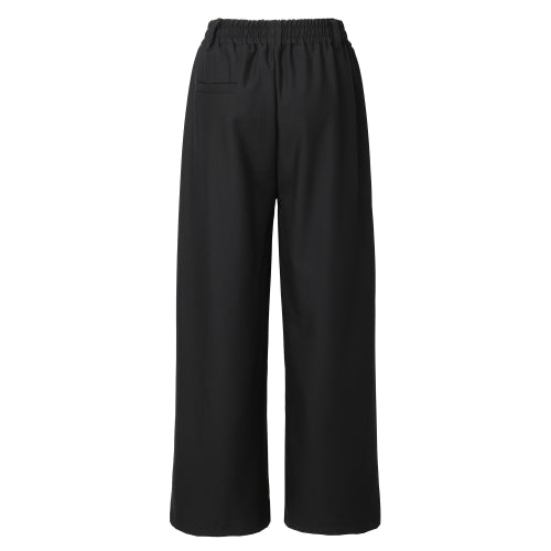Pintuck Wide Slacks (black)