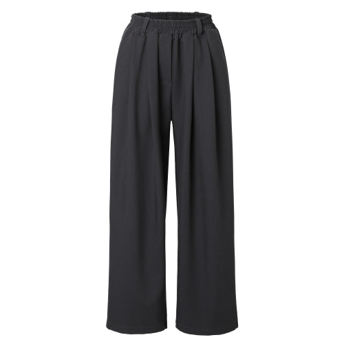 Pintuck Wide Slacks (charcoal)