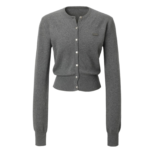 Signature Knit Cardigan (charcoal)