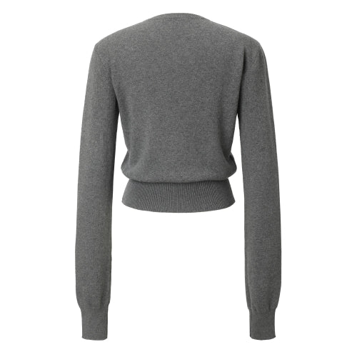Signature Knit Cardigan (charcoal)