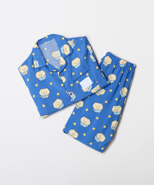 [Crunchy Bear] Crunchy Long-Sleeved Pajamas (BLUE)_SPPF49U03