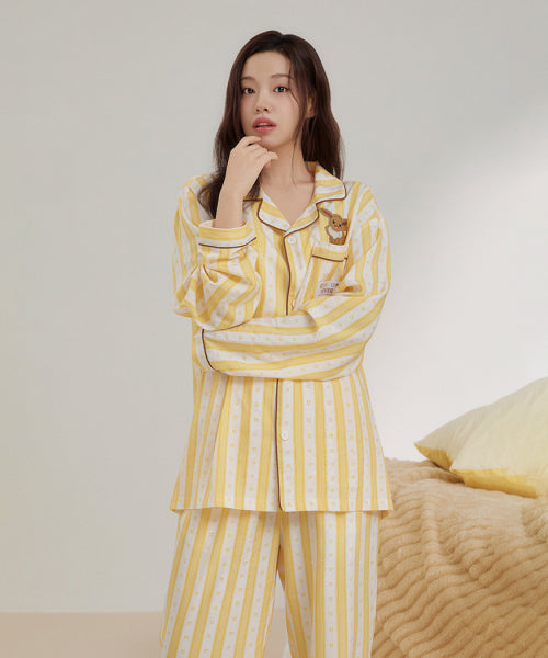 [Pocket Mon] Pocket Monster Long-Sleeved Pajama (YELLOW)_SPPF49U04