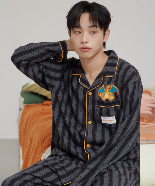[Pocket Mon] Pocket Monster Long-Sleeved Pajama (BLACK)_SPPPF49U04