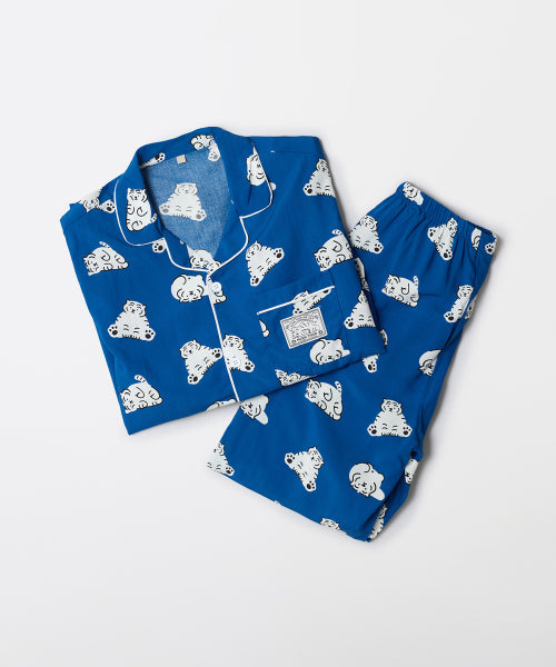 [A dishonest tiger] Rolling around Fatty Long Sleeve Pajamas (NAVY)_SPPF49U09
