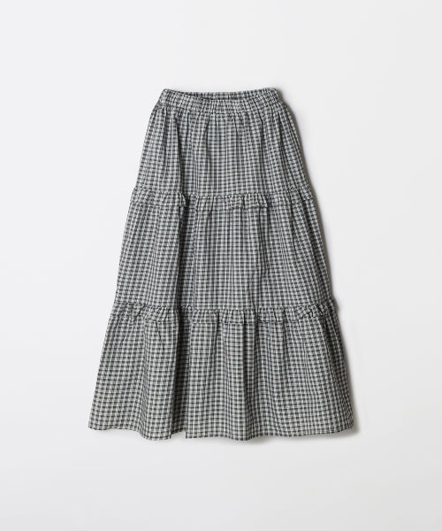 Check Teard Long Skirt_SPWHF49G04