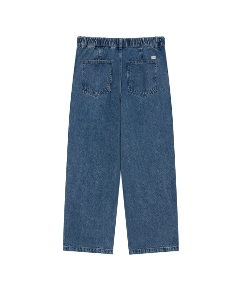 <easy pants> 2-TUCK STRING DENIM PANTS</easy>