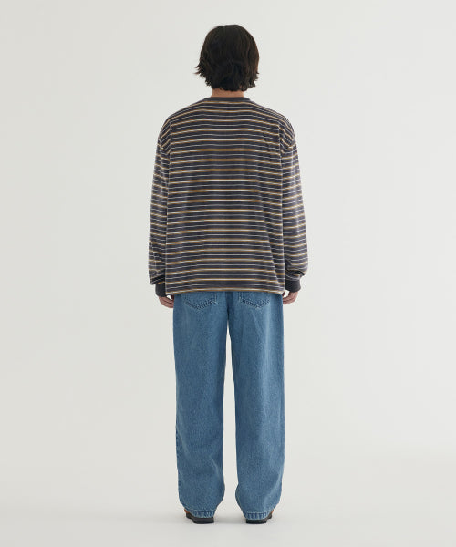 <easy pants> 2-TUCK STRING DENIM PANTS</easy>