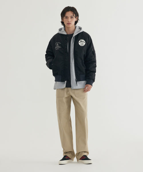 BACK SATIN FATIGUE PANTS