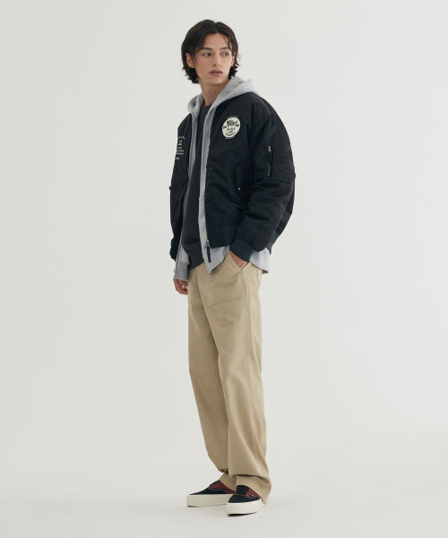 BACK SATIN FATIGUE PANTS