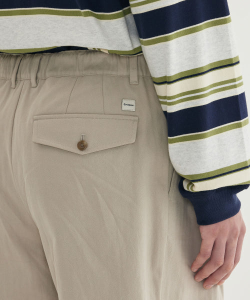 <easy pants> HERRINGBONE 1-TUCK PANTS</easy>