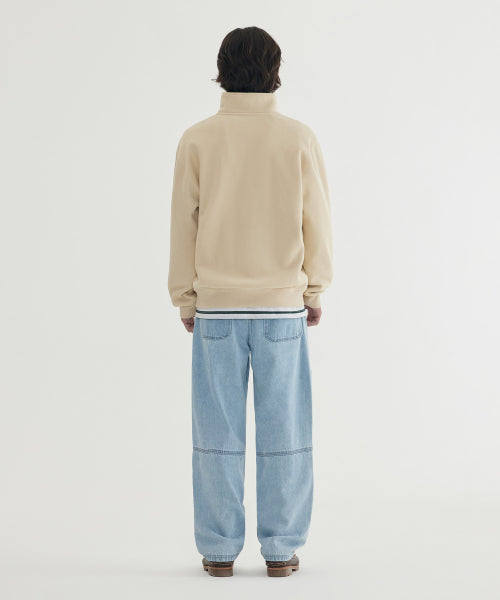 SMALL C LOGO CORDUROY HALF-ZIP