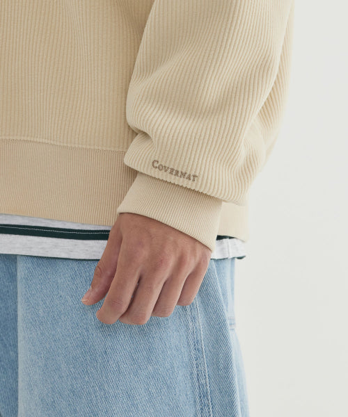 SMALL C LOGO CORDUROY HALF-ZIP