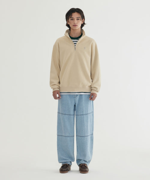 SMALL C LOGO CORDUROY HALF-ZIP