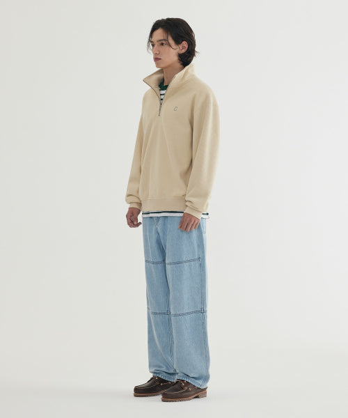 SMALL C LOGO CORDUROY HALF-ZIP