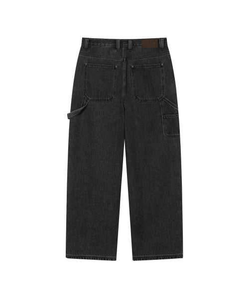 WIDE CARPENTER DOUBLE KNEE DENIM PANTS