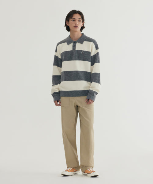 STRIPE COLLAR KNIT