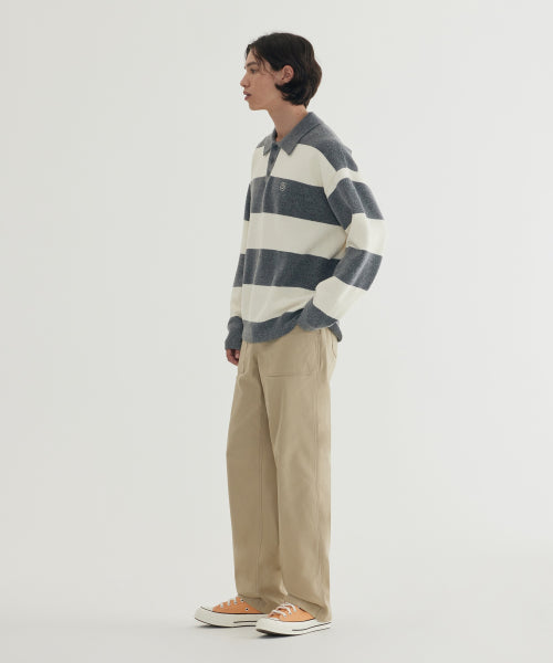 STRIPE COLLAR KNIT