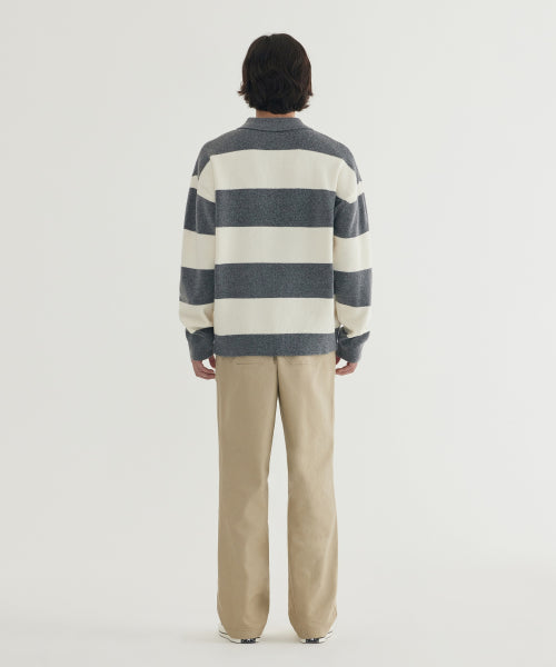 STRIPE COLLAR KNIT