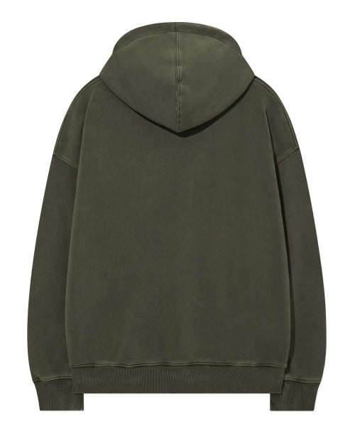 PIGMENT DYED ARCH LOGO GRAPHIC HOODIE