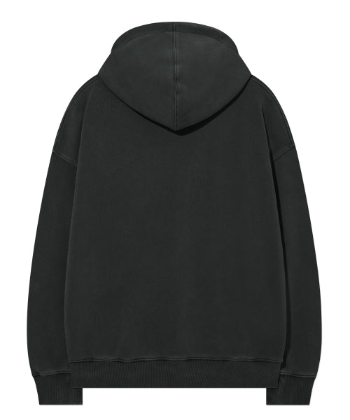 PIGMENT DYED ARCH LOGO GRAPHIC HOODIE