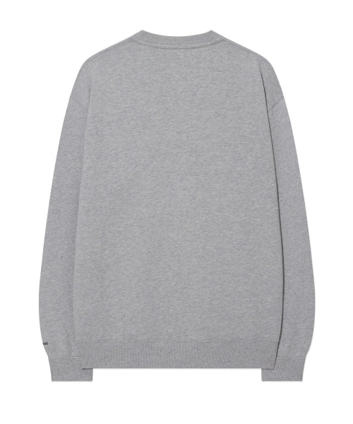 HENLEY NECK SWEATSHIRT