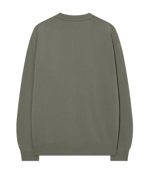 HENLEY NECK SWEATSHIRT