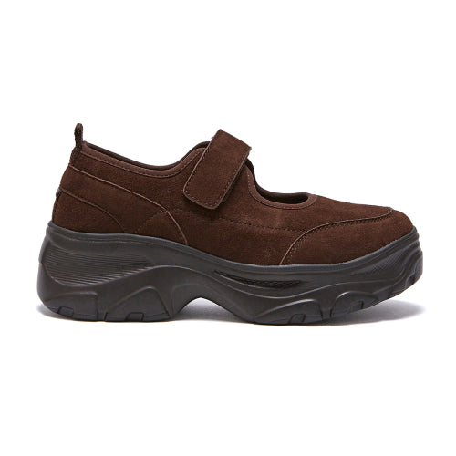 Romita Suede Platform Velcro Merrizane Cocoa Mob Brown FLOTFA3W53