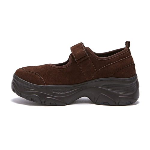 Romita Suede Platform Velcro Merrizane Cocoa Mob Brown FLOTFA3W53