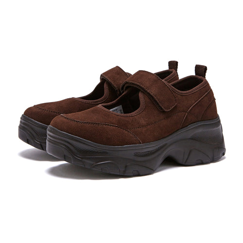 Romita Suede Platform Velcro Merrizane Cocoa Mob Brown FLOTFA3W53