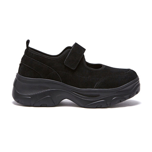 Romita Suede Platform Velcro Merrizane Black FLOTFA3W52