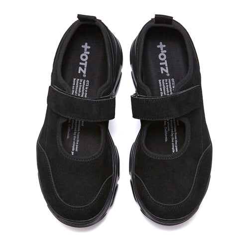 Romita Suede Platform Velcro Merrizane Black FLOTFA3W52