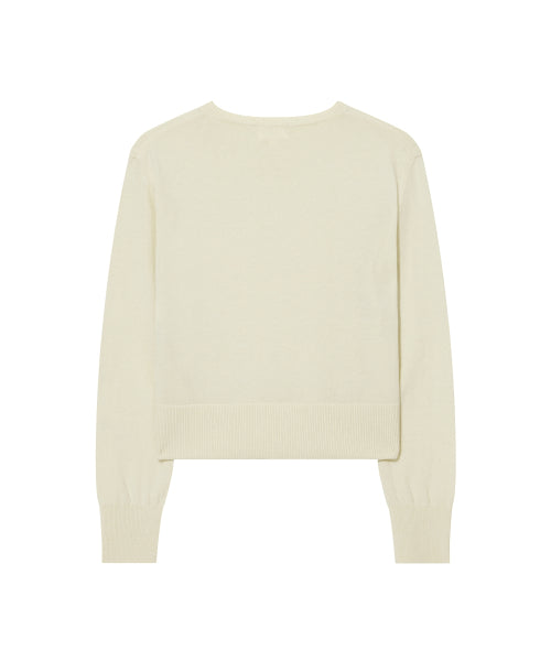 WOMEN V-NECK WOOL BLEND KNIT
