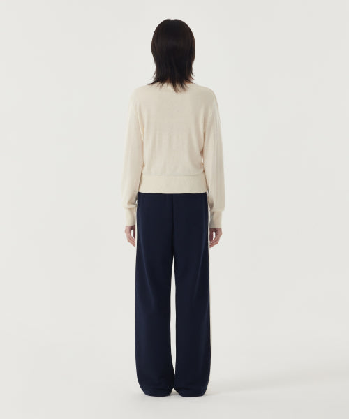 WOMEN V-NECK WOOL BLEND KNIT