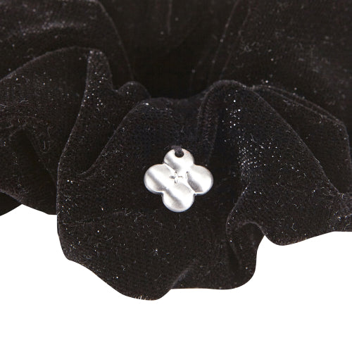Velvet Hair Scrunchies Black FLOTFA3A07