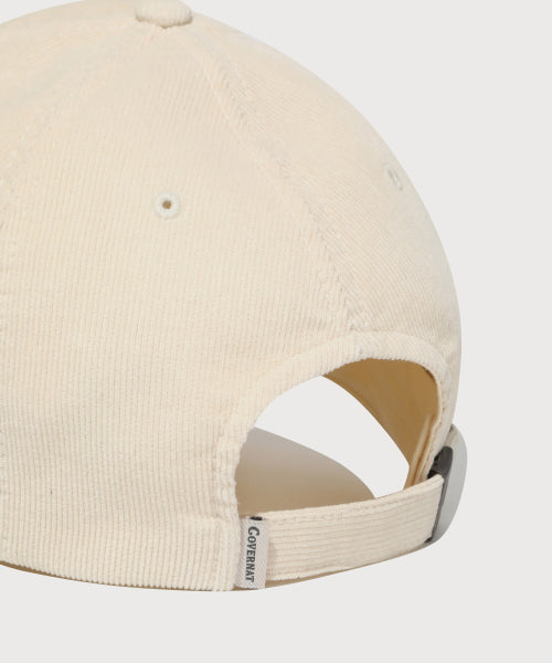 COZY FIT C LOGO APPLIQUE CORDUROY BALL CAP