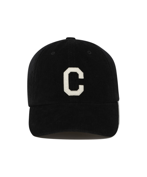 COZY FIT C LOGO APPLIQUE CORDUROY BALL CAP