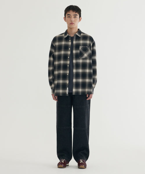 BRUSHED OMBRE CHECK SHIRT