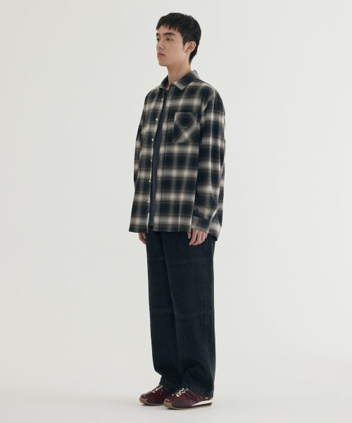 BRUSHED OMBRE CHECK SHIRT