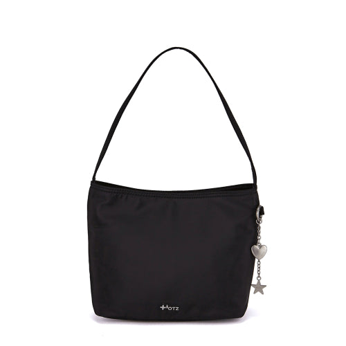 Nylon Shoulder Bag Black FLOTFA3B05