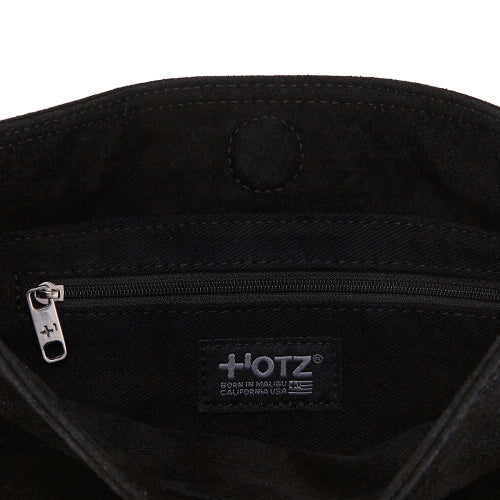 Suede Shoulder Bag Black FLOTFA3B08