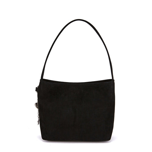 Suede Shoulder Bag Black FLOTFA3B08