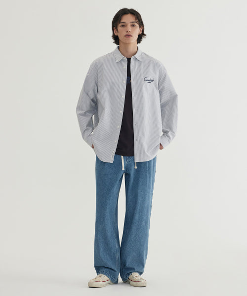 OXFORD STRIPE GRAPHIC SHIRT
