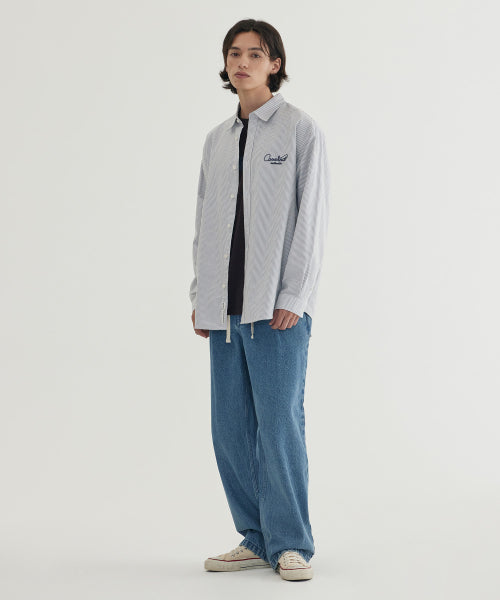 OXFORD STRIPE GRAPHIC SHIRT