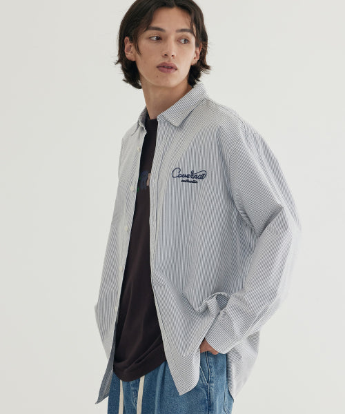 OXFORD STRIPE GRAPHIC SHIRT