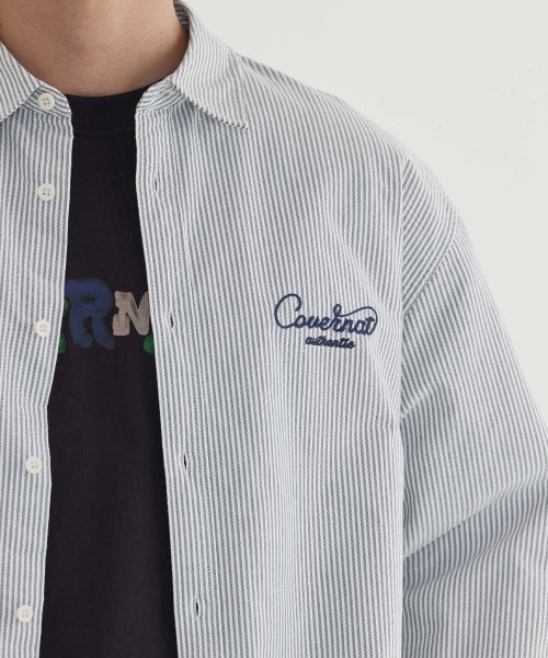 OXFORD STRIPE GRAPHIC SHIRT