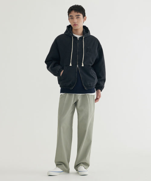 <easy pants> TWILL 2-TUCK STRING PANTS</easy>