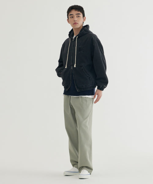 <easy pants> TWILL 2-TUCK STRING PANTS</easy>